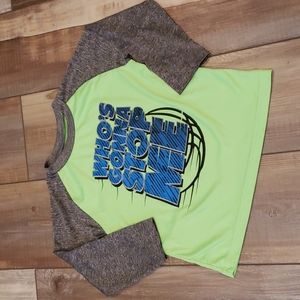 Boys green and blue Crunch Time XS [4/5] long sleeve athletic t-shirt